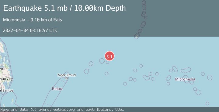 Map of STATE OF YAP, MICRONESIA