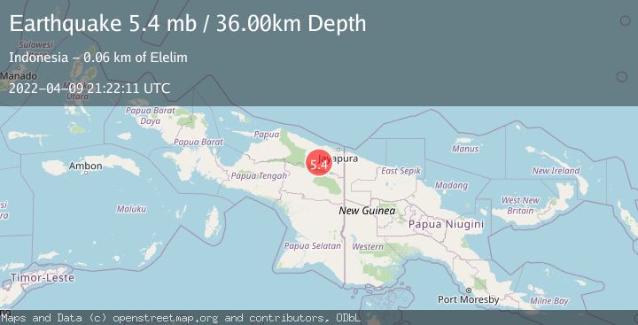 Map of PAPUA, INDONESIA