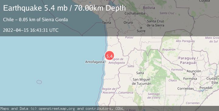 Map of ANTOFAGASTA, CHILE