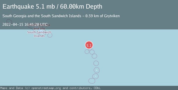 Map of SOUTH SANDWICH ISLANDS REGION