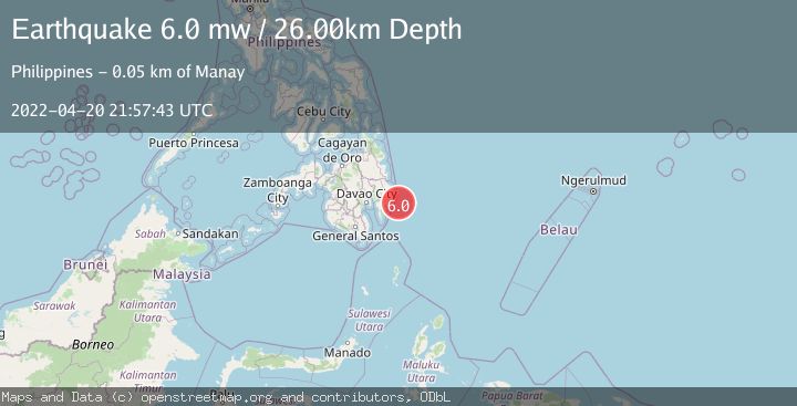 Map of MINDANAO, PHILIPPINES