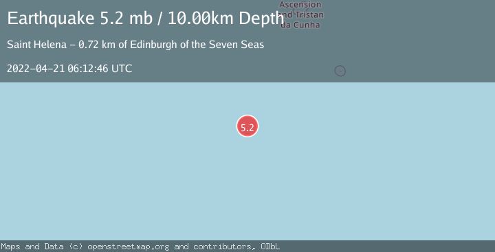 Map of TRISTAN DA CUNHA REGION