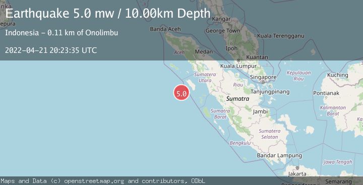 Map of NIAS REGION, INDONESIA