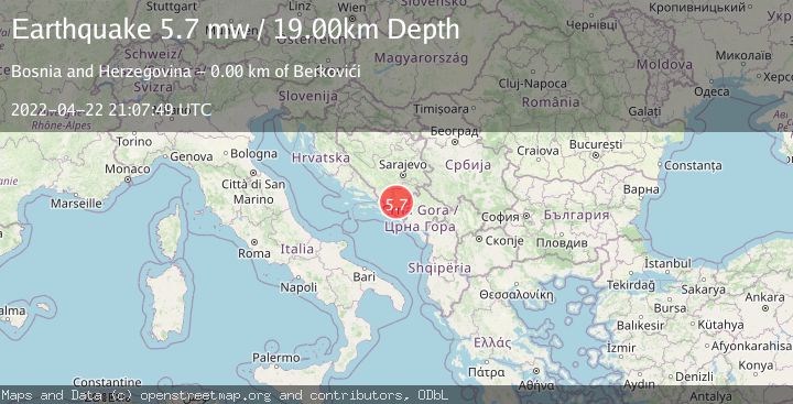 Map of BOSNIA AND HERZEGOVINA