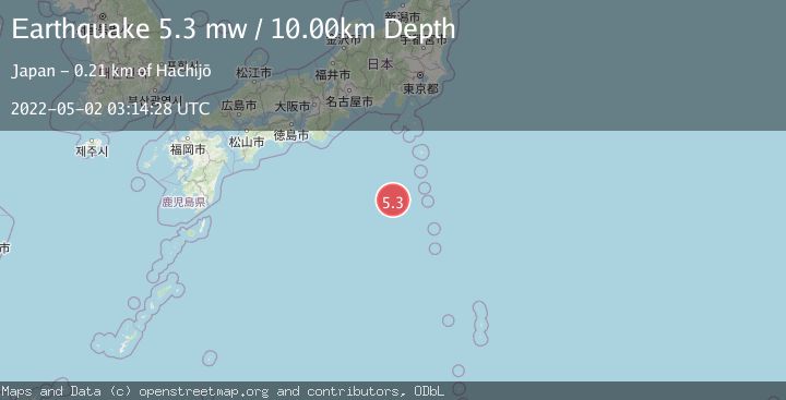 Map of IZU ISLANDS, JAPAN REGION