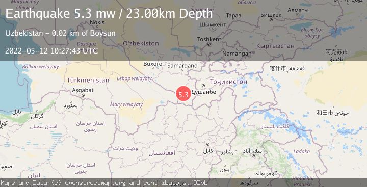 Map of EASTERN UZBEKISTAN