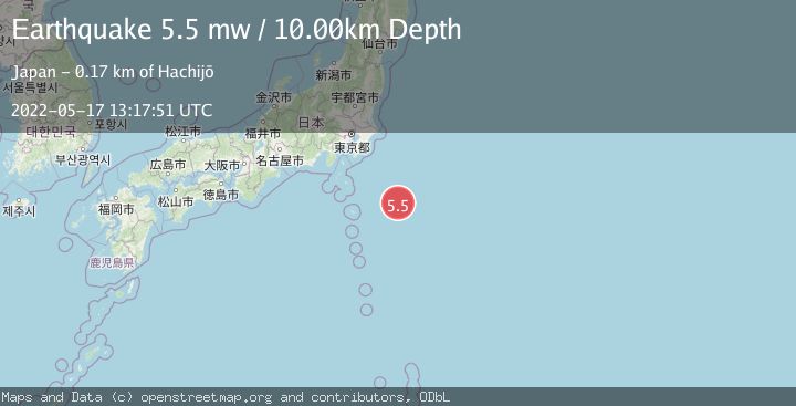 Map of OFF EAST COAST OF HONSHU, JAPAN