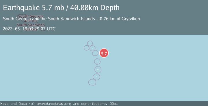 Map of SOUTH SANDWICH ISLANDS REGION