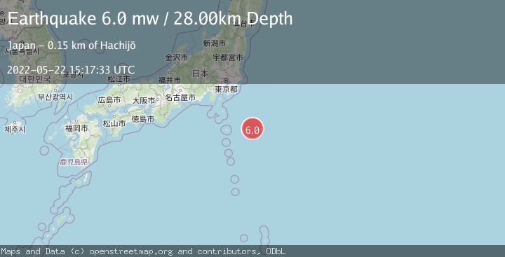 Map of OFF EAST COAST OF HONSHU, JAPAN