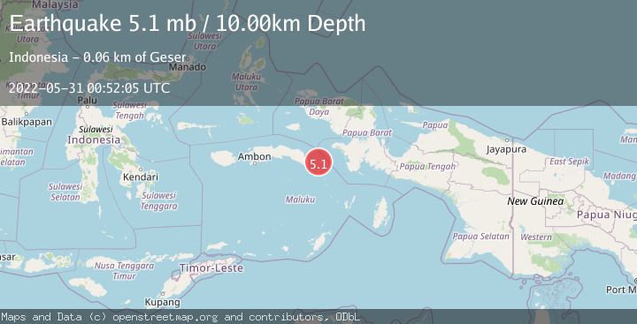 Map of CERAM SEA, INDONESIA