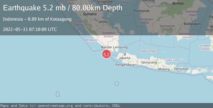 Map of SUNDA STRAIT, INDONESIA