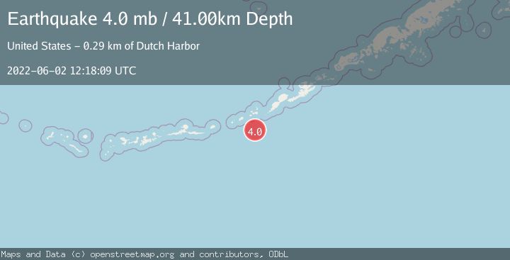 Map of FOX ISLANDS, ALEUTIAN ISLANDS