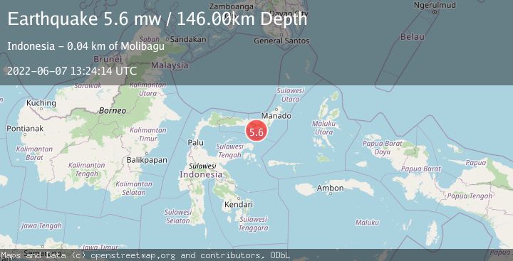 Map of MINAHASA, SULAWESI, INDONESIA
