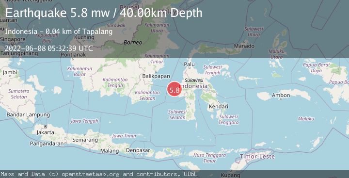 Map of SULAWESI, INDONESIA