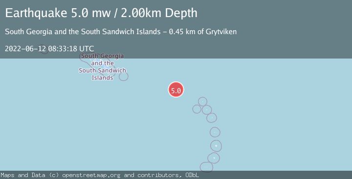 Map of SOUTH SANDWICH ISLANDS REGION