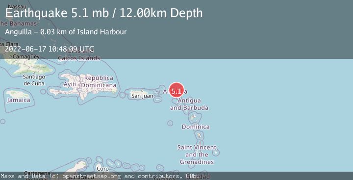 Map of ANGUILLA REGION, LEEWARD ISLANDS