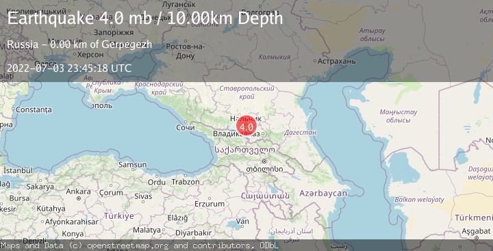 Map of CAUCASUS REGION, RUSSIA