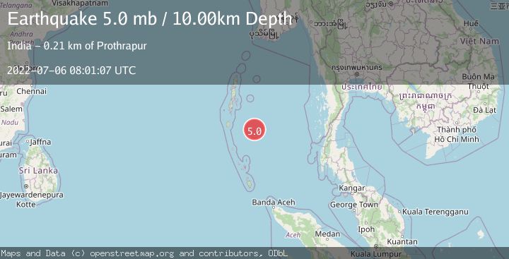 Map of ANDAMAN ISLANDS, INDIA REGION