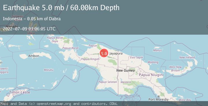 Map of PAPUA, INDONESIA