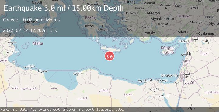 Map of CRETE, GREECE