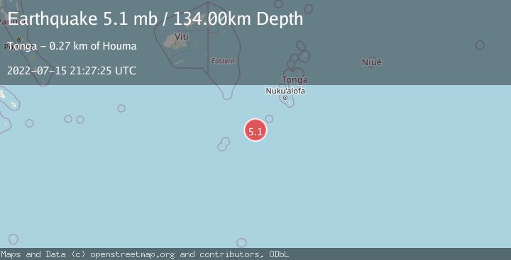 Map of SOUTH OF FIJI ISLANDS
