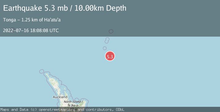 Map of SOUTH OF KERMADEC ISLANDS