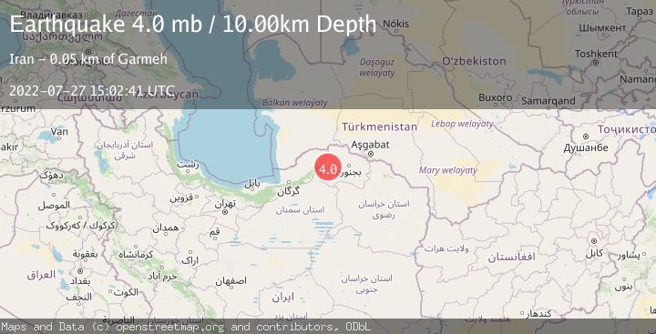 Map of NORTHEASTERN IRAN