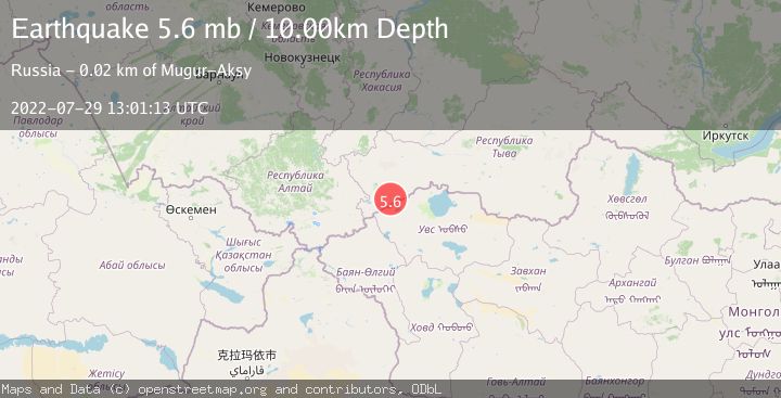 Map of RUSSIA-MONGOLIA BORDER REGION