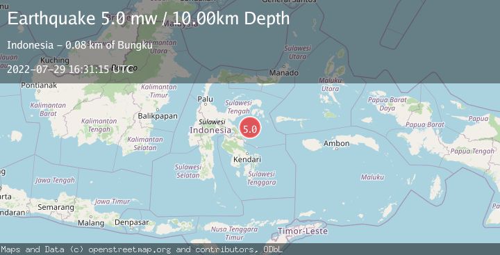 Map of SULAWESI, INDONESIA