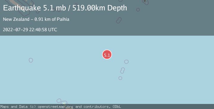Map of KERMADEC ISLANDS REGION