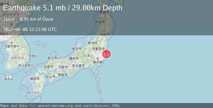 Map of NEAR EAST COAST OF HONSHU, JAPAN