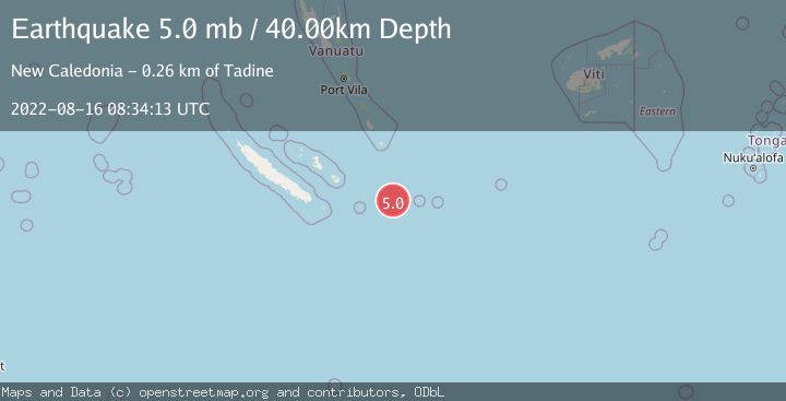 Map of SOUTHEAST OF LOYALTY ISLANDS