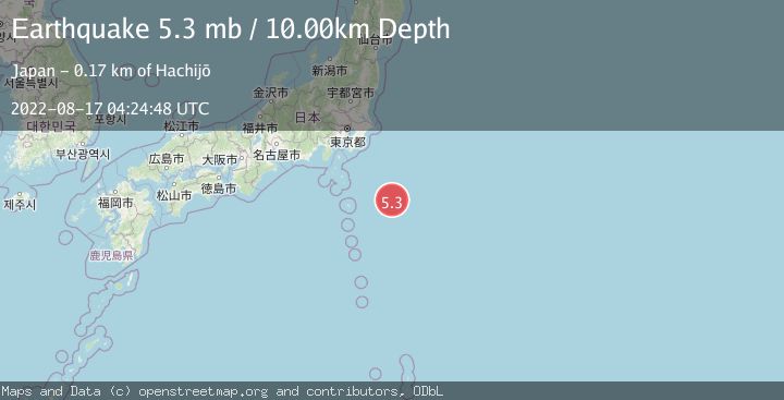 Map of OFF EAST COAST OF HONSHU, JAPAN