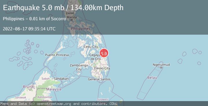 Map of MINDANAO, PHILIPPINES
