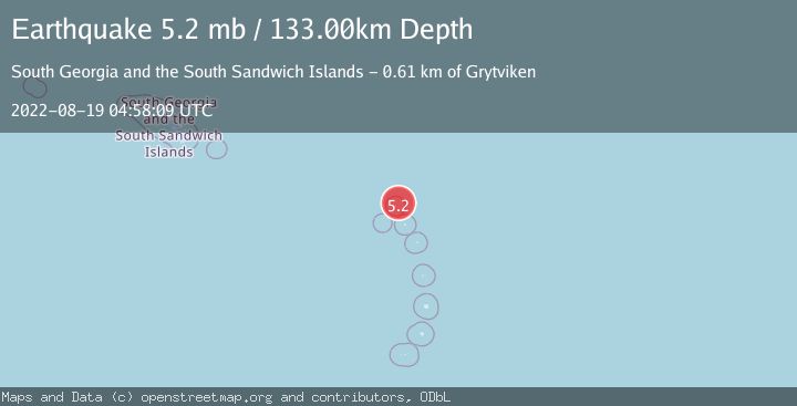 Map of SOUTH SANDWICH ISLANDS REGION