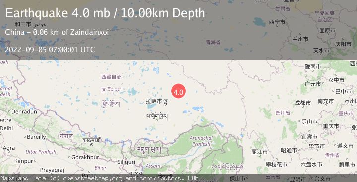 Map of EASTERN XIZANG