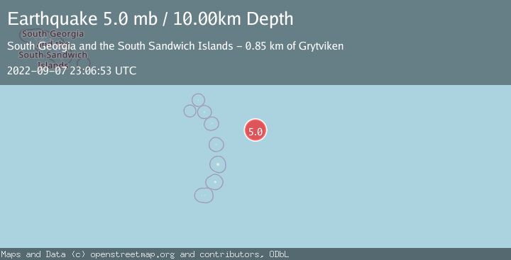 Map of SOUTH SANDWICH ISLANDS REGION