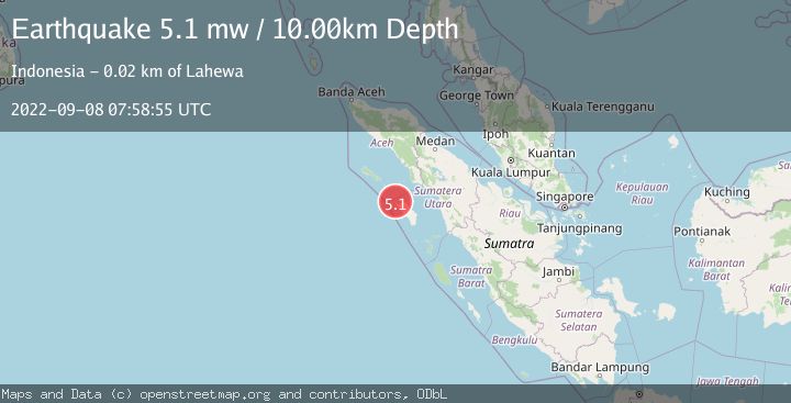Map of NIAS REGION, INDONESIA