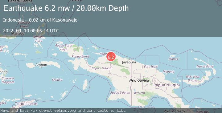 Map of PAPUA, INDONESIA