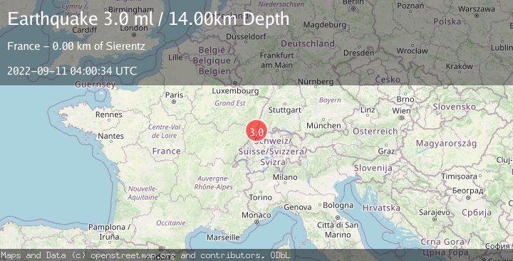 Map of FRANCE-GERMANY BORDER REGION