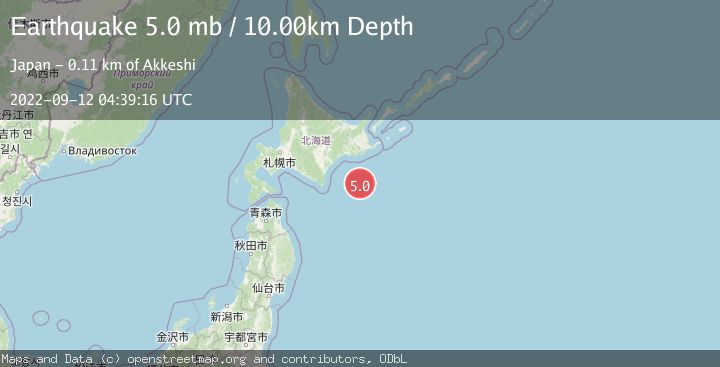 Map of HOKKAIDO, JAPAN REGION