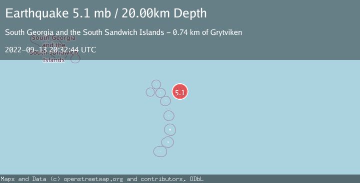 Map of SOUTH SANDWICH ISLANDS REGION