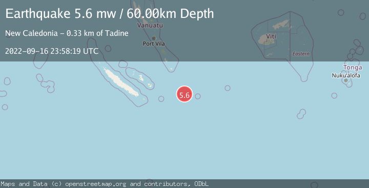 Map of SOUTHEAST OF LOYALTY ISLANDS