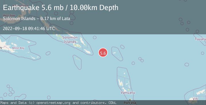 Map of SANTA CRUZ ISLANDS REGION
