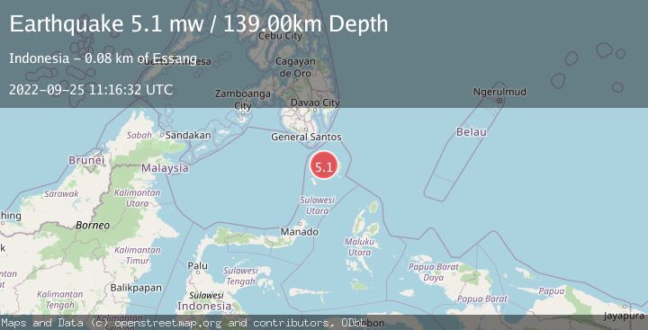 Map of KEPULAUAN TALAUD, INDONESIA