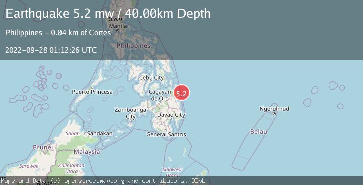 Map of MINDANAO, PHILIPPINES