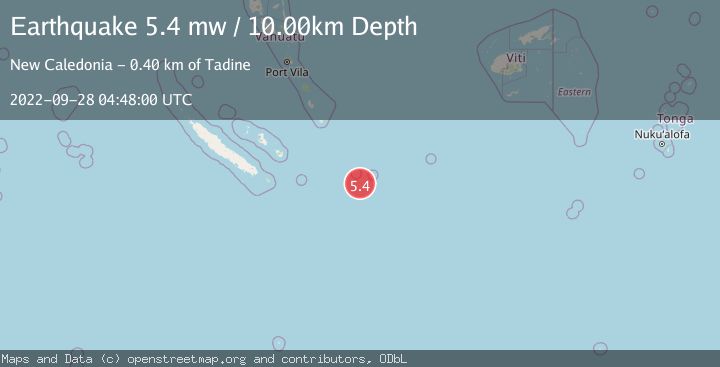 Map of SOUTHEAST OF LOYALTY ISLANDS