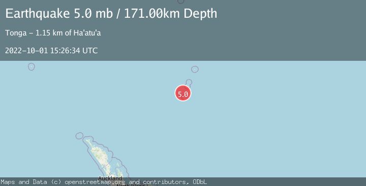 Map of KERMADEC ISLANDS REGION