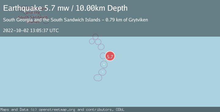 Map of SOUTH SANDWICH ISLANDS REGION