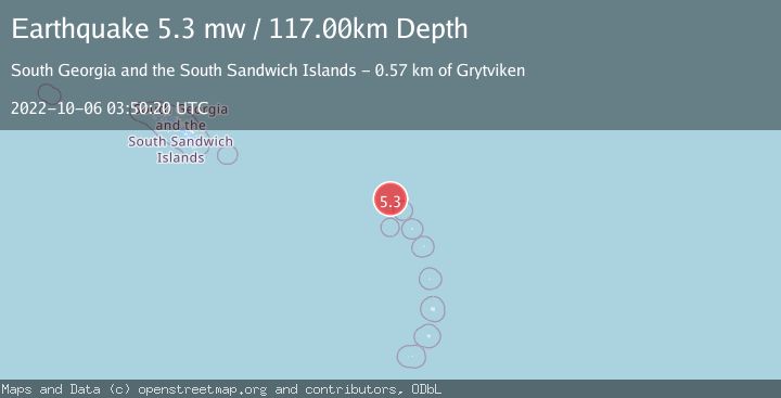 Map of SOUTH SANDWICH ISLANDS REGION